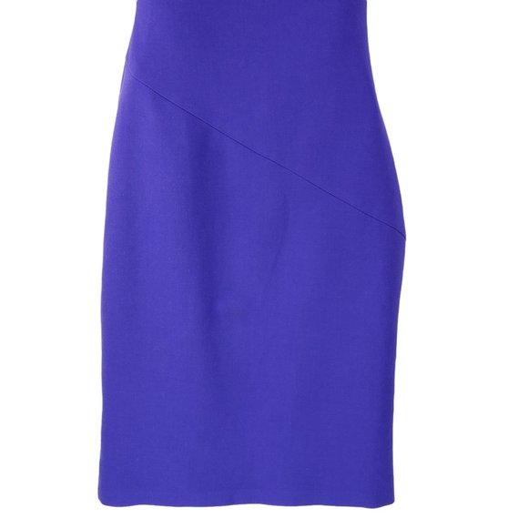 Diane von Furstenberg Bevin Bodycon Sleeveless Sheath Dress 2 Purple Ruched Side - Picture 15 of 15